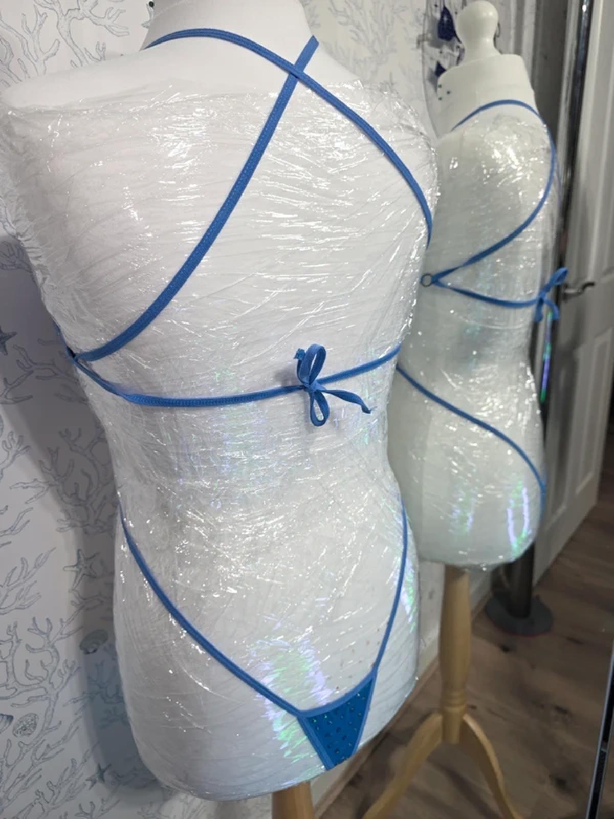 Violet Blue Rhinestoned bodysuit