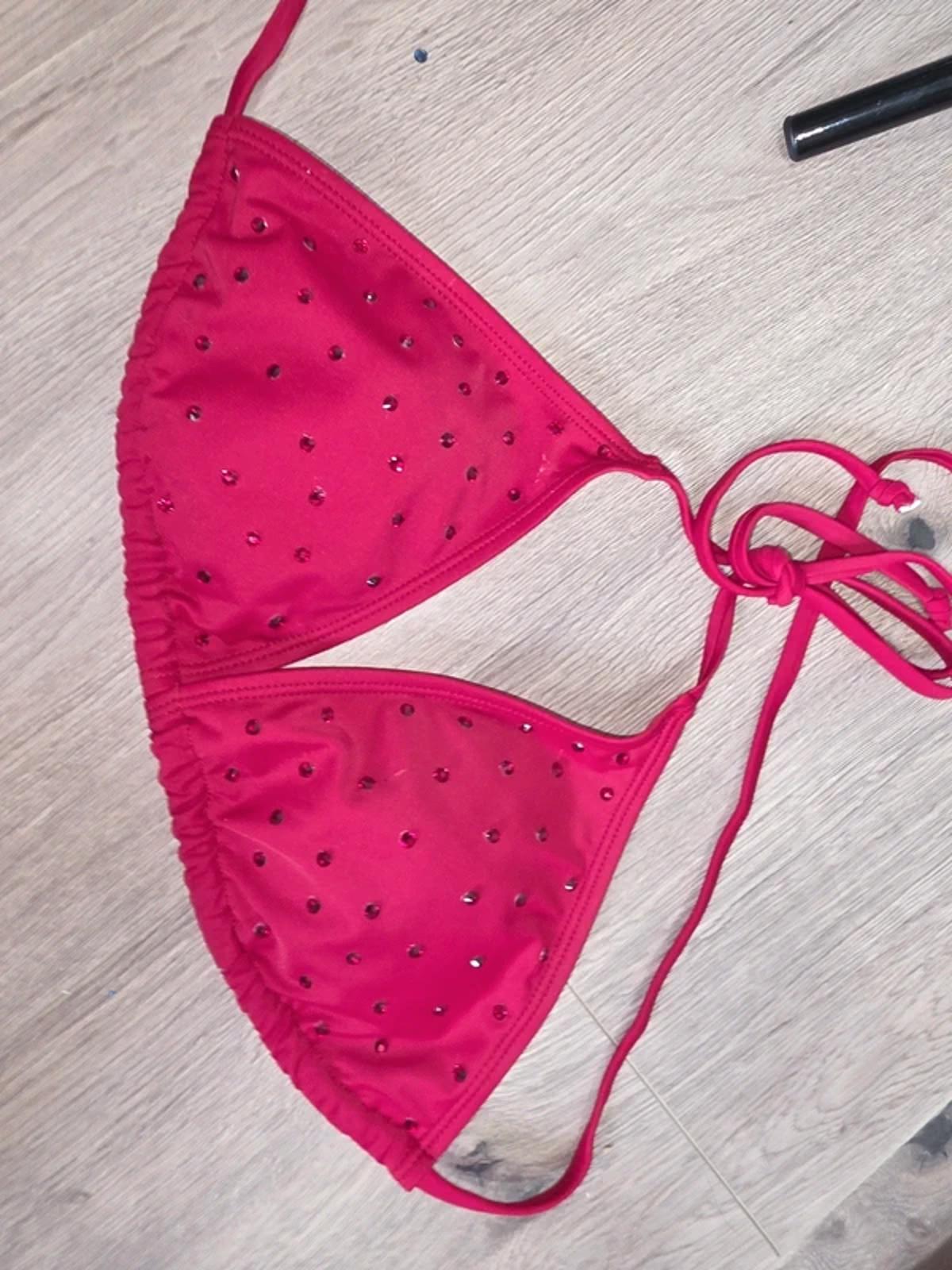 Red rhinestone Bikini top 12-14