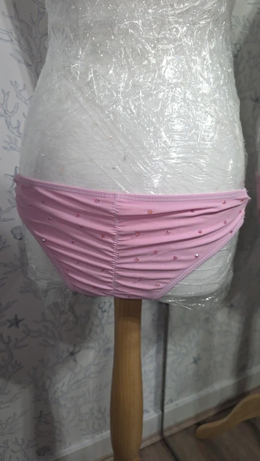 Pink Rhinestoned scrunch bottoms 12-14