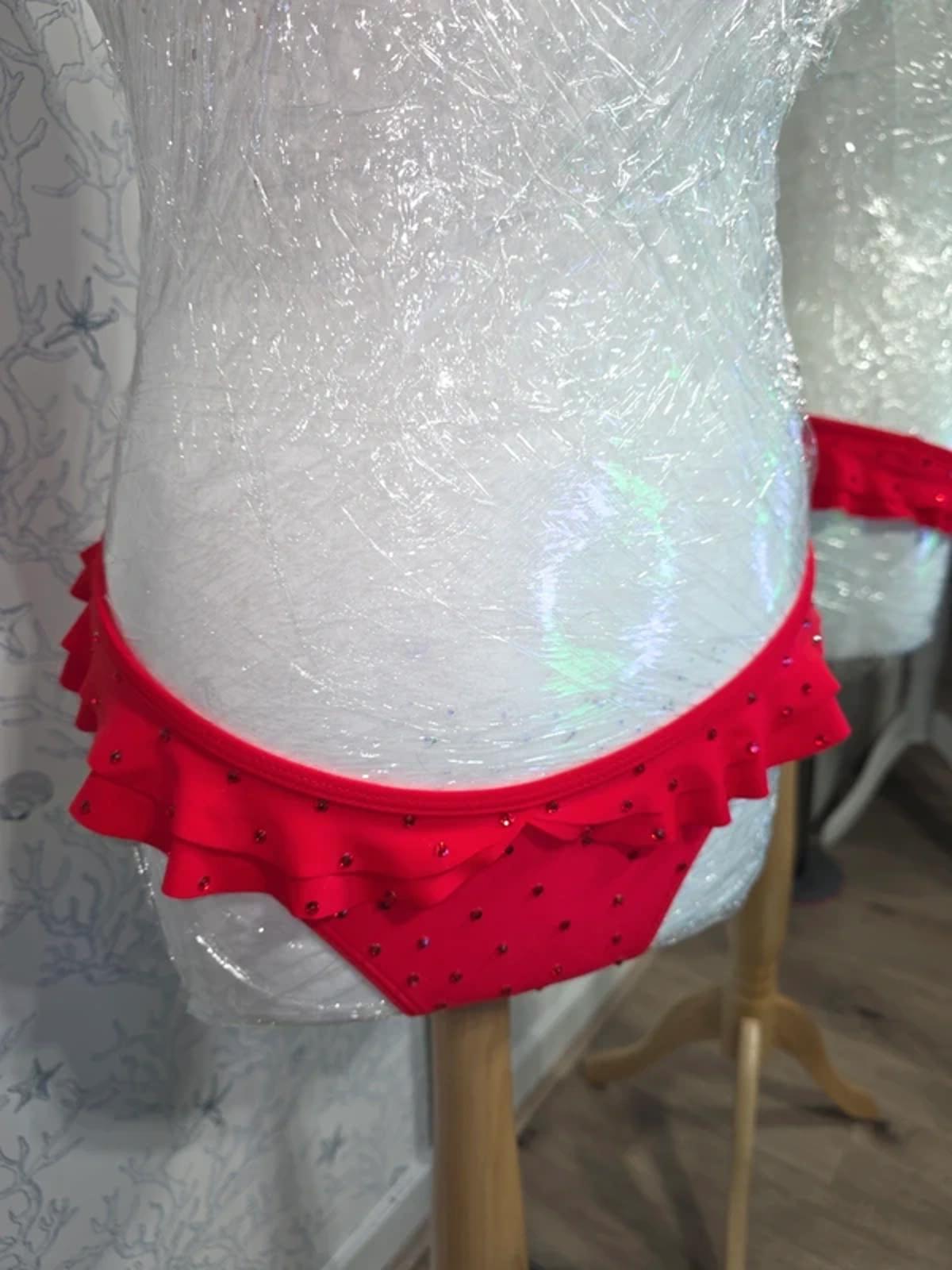 Red rhinestone skirt bottoms size 8-10