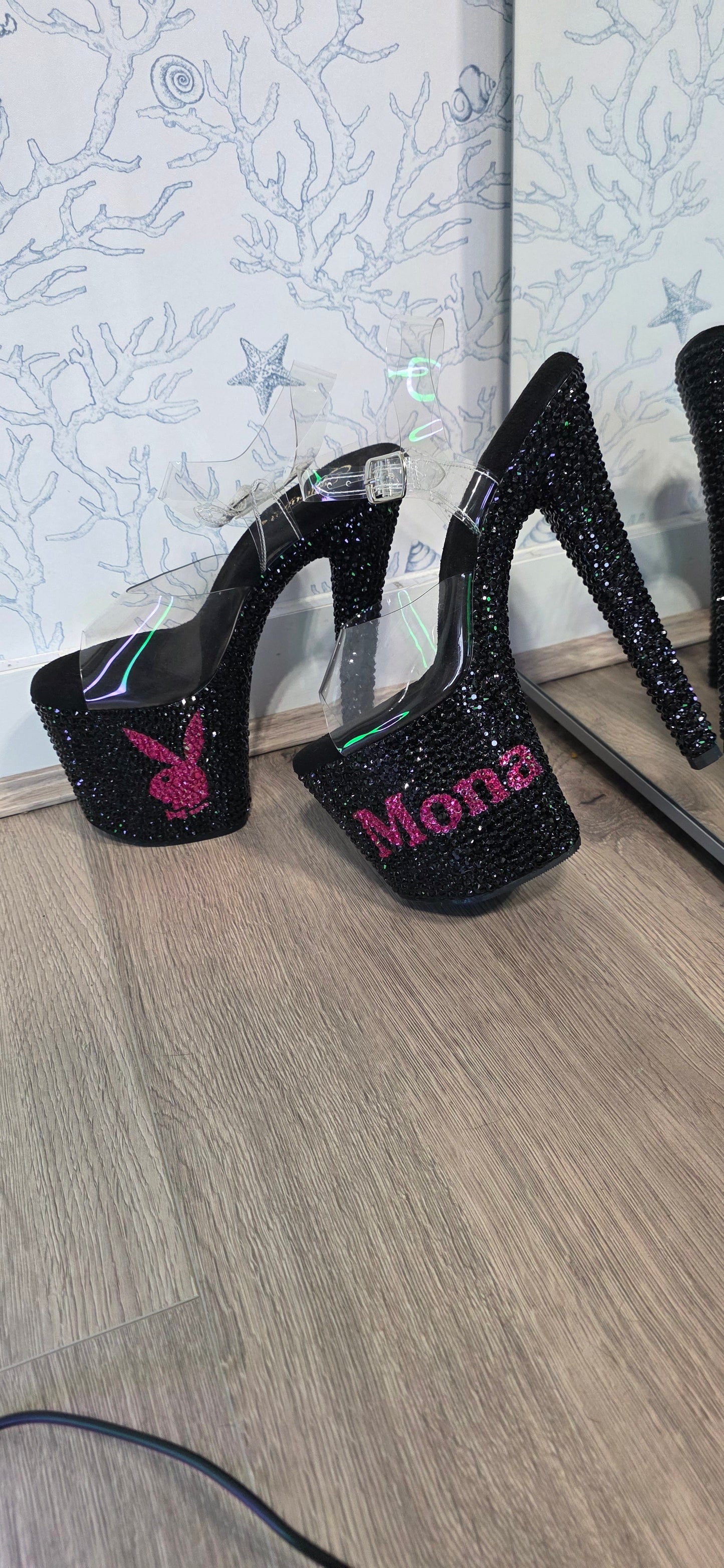 Playboy Rhinestone Heels