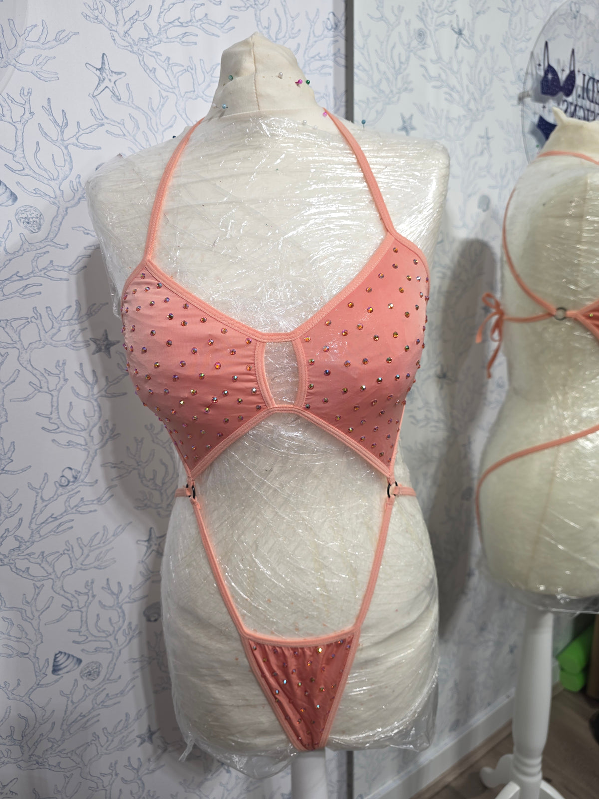 Rhinestoned One Piece