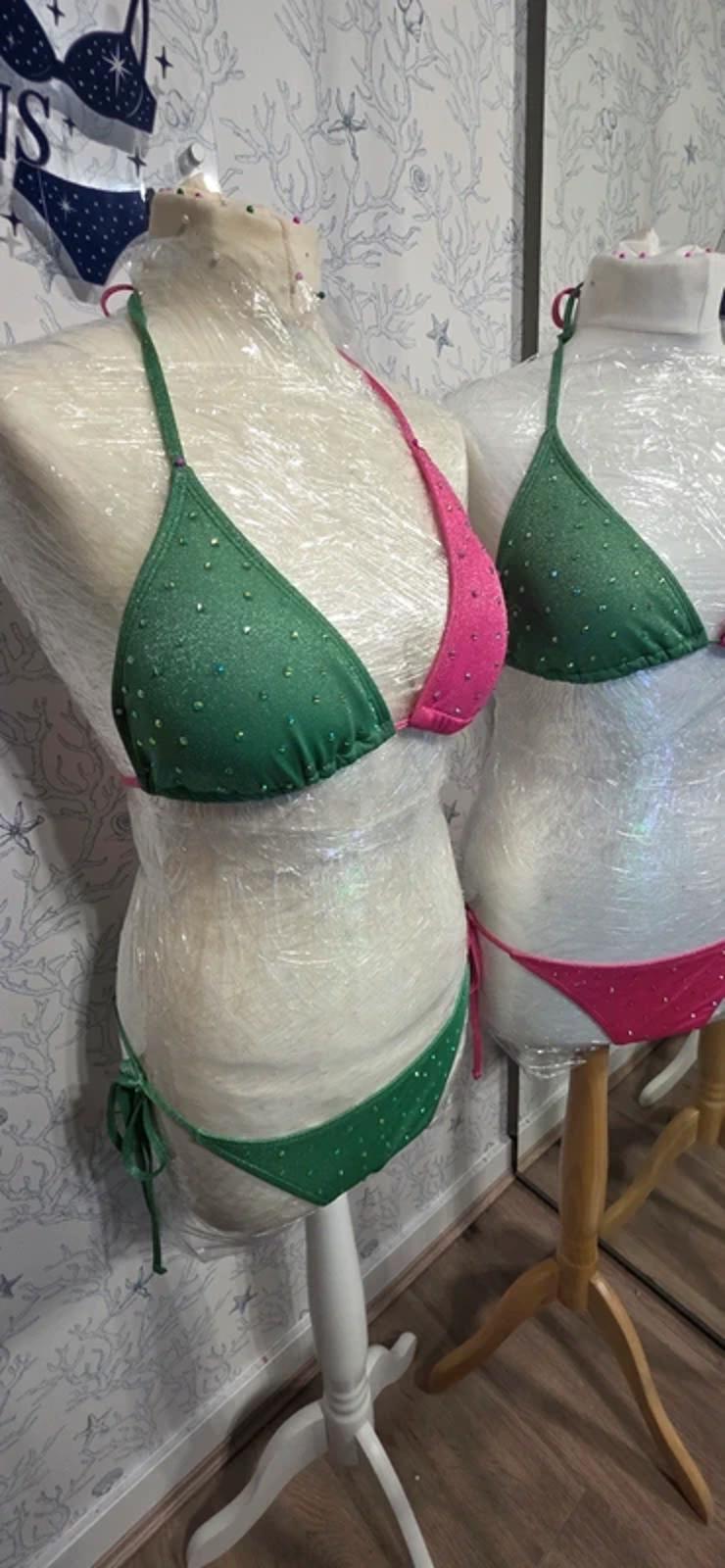 Matching Wicked Bikinis rhinestoned 12-14