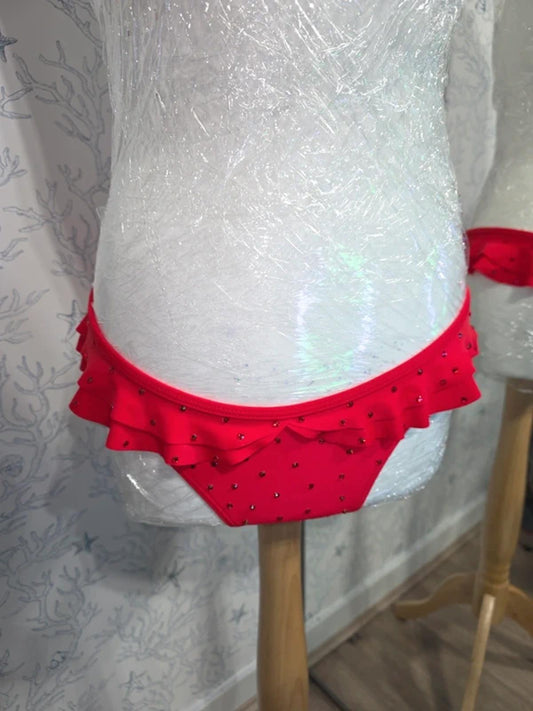 Red rhinestone skirt bottoms size 8-10