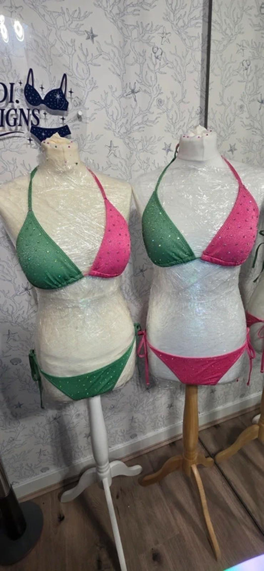 Matching Wicked Bikinis rhinestoned 12-14