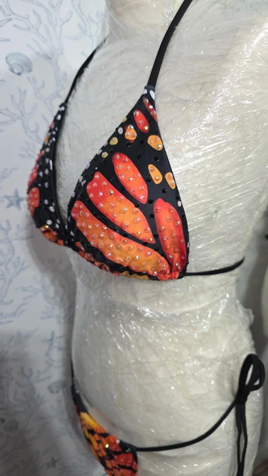 Butterfly Rhinestone Bikini Size 12-14