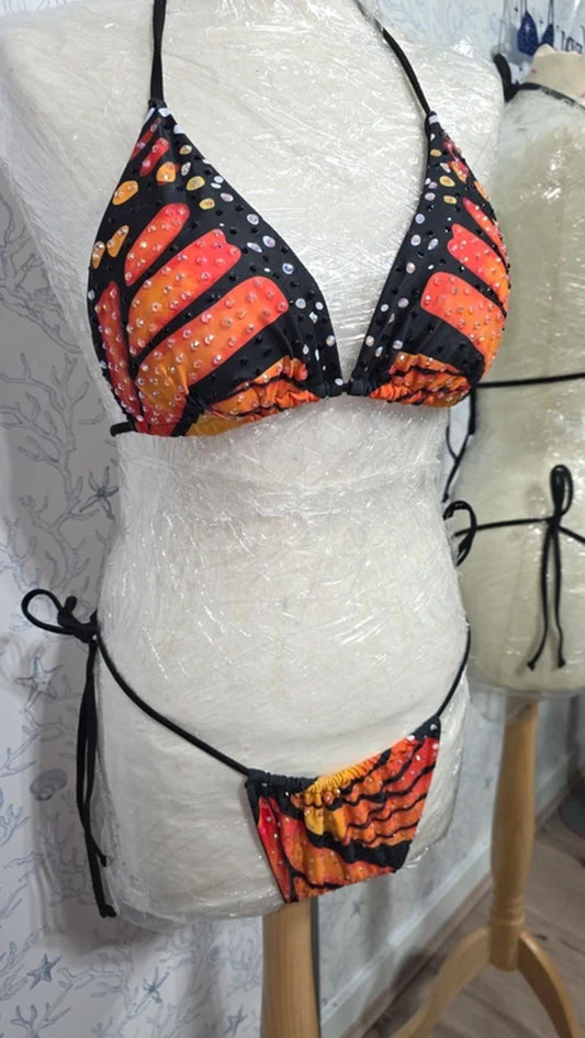 Butterfly Rhinestone Bikini Size 12-14