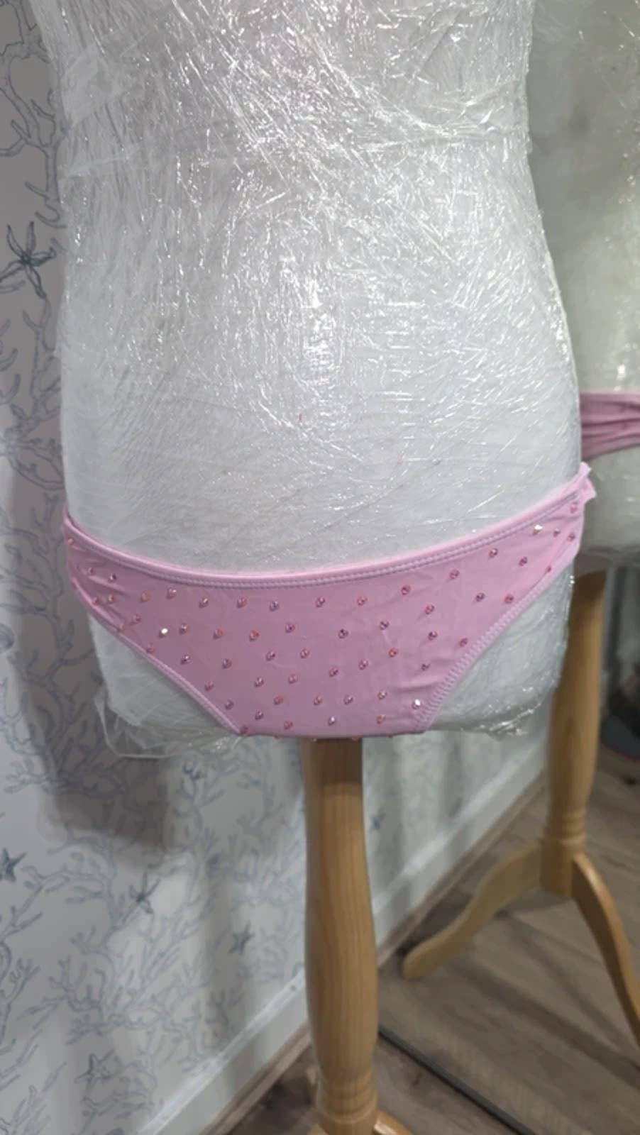 Pink Rhinestoned scrunch bottoms 12-14