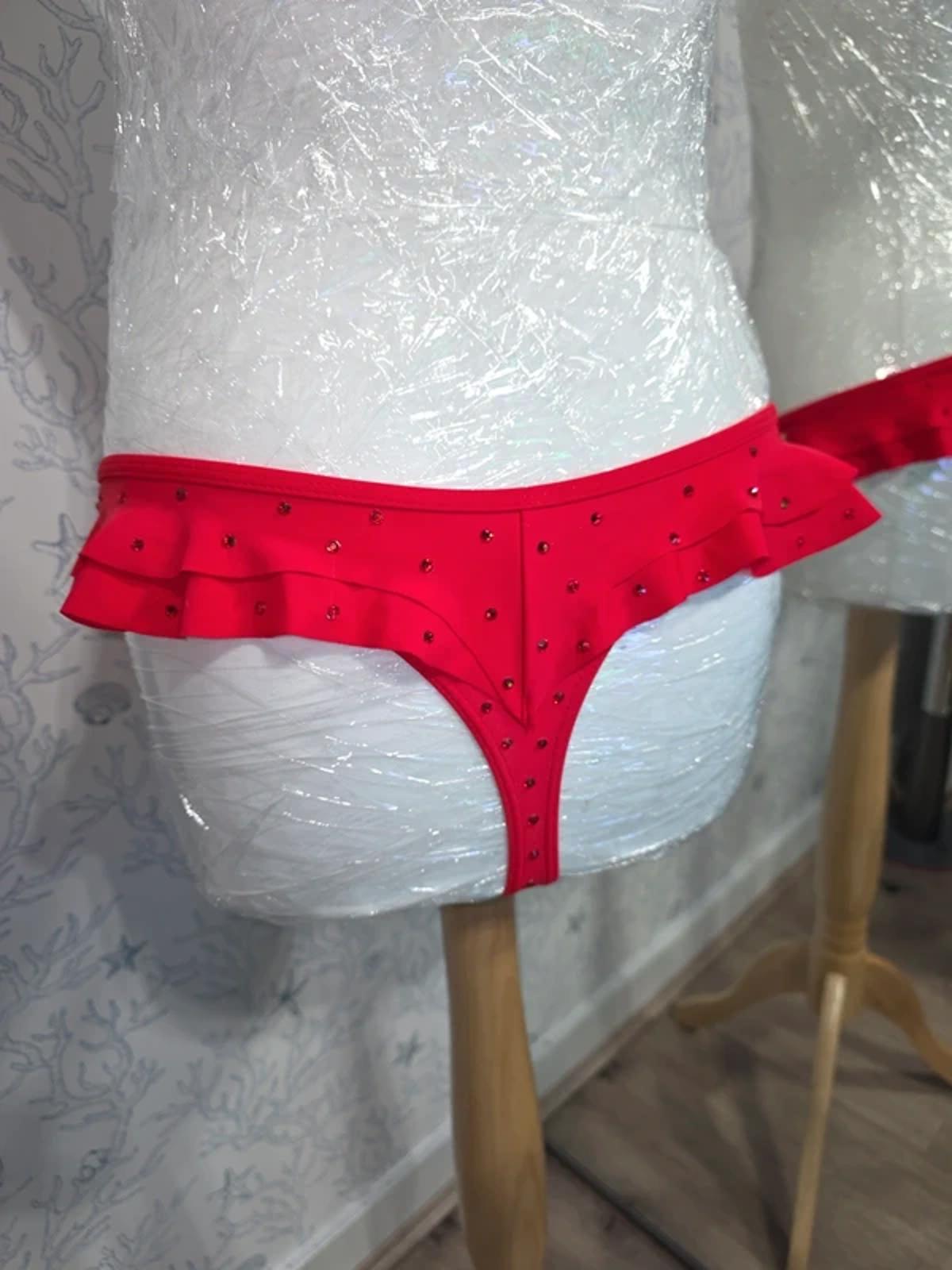 Red rhinestone skirt bottoms size 8-10