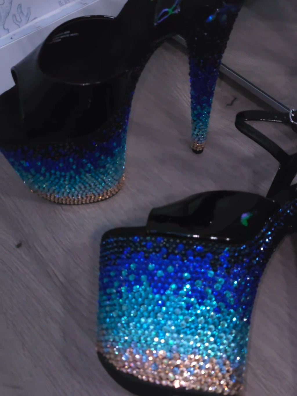 Custom Rhinestone Pleaser Heels