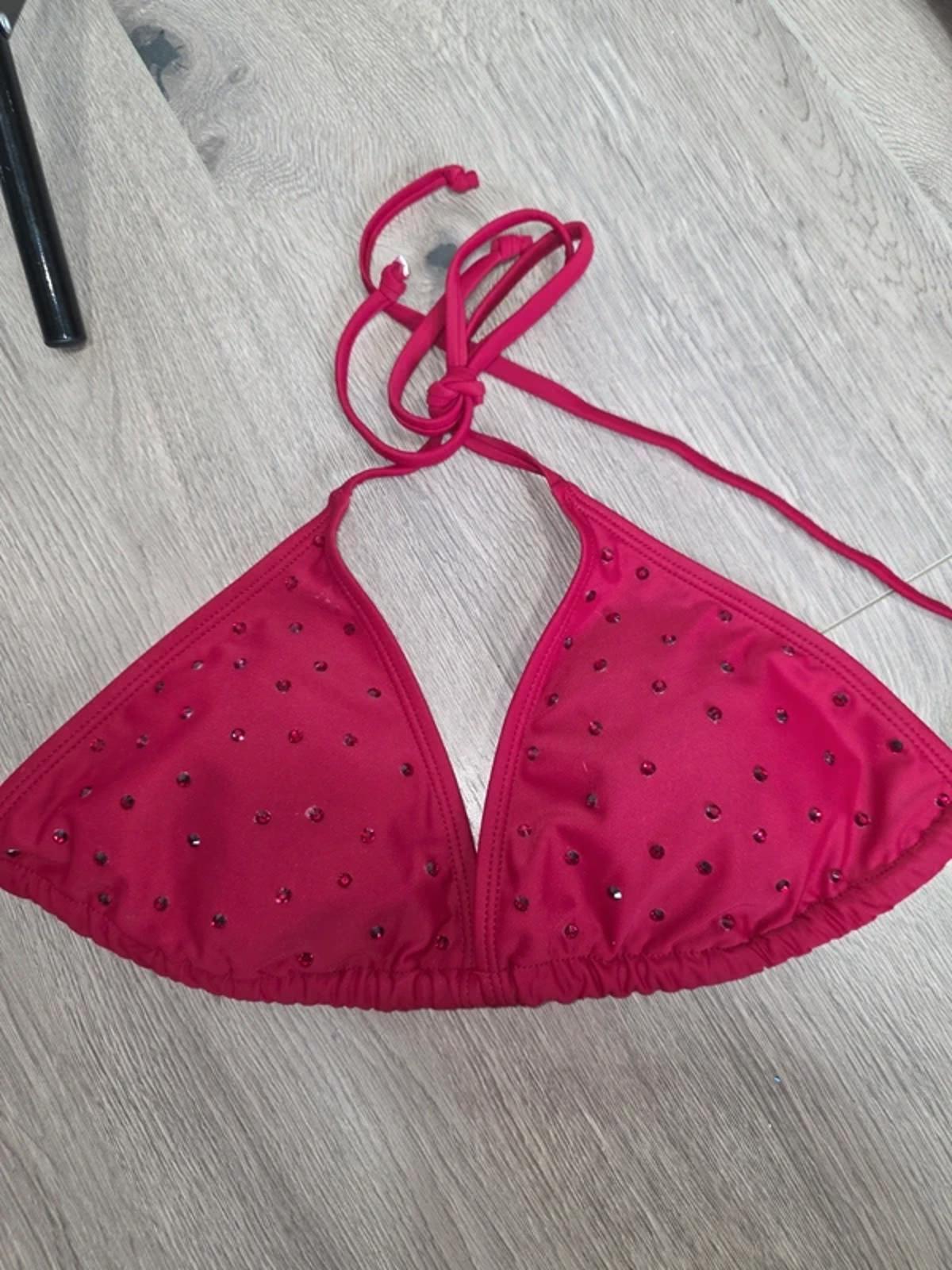 Red rhinestone Bikini top 12-14