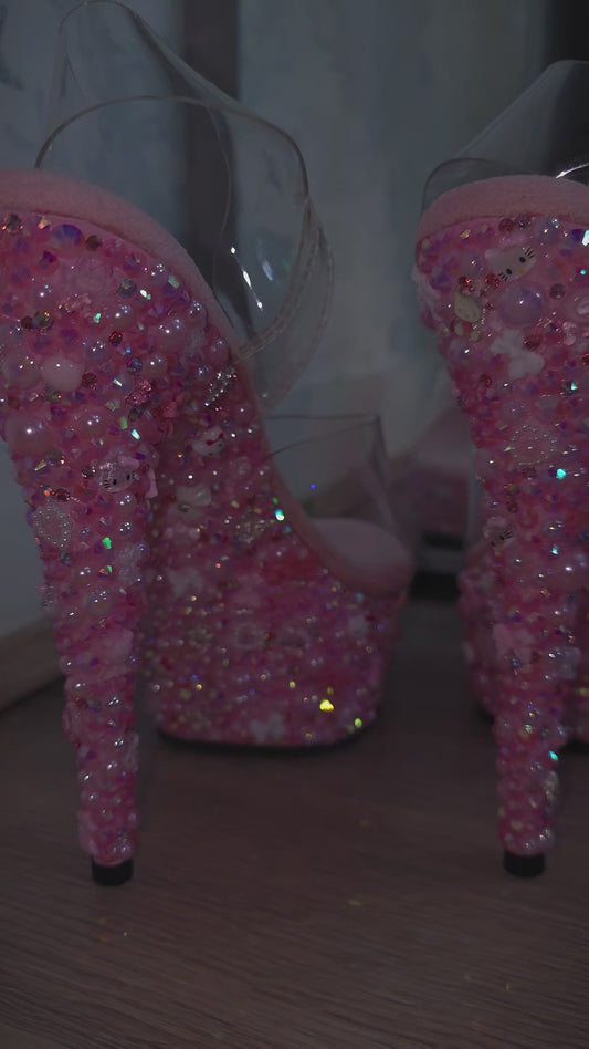 6 inch Hello Kitty Cluster heels