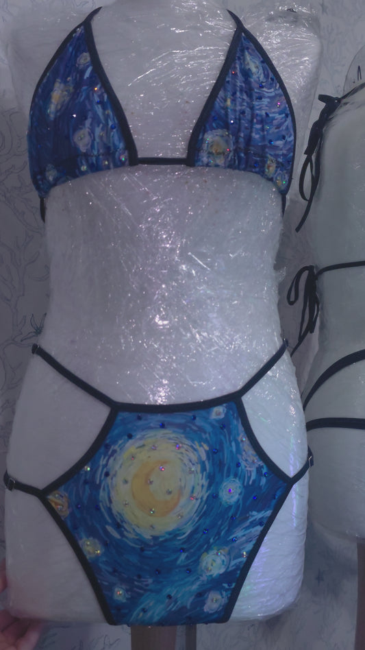 Starry Night High waisted set 10-14