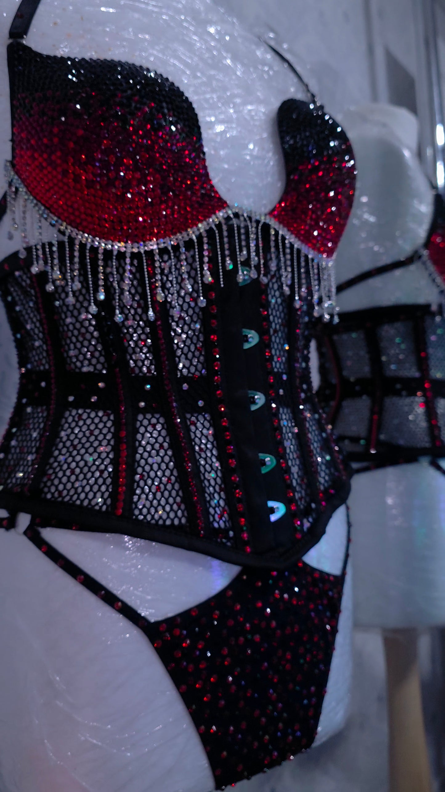 Rhinestoned corset only