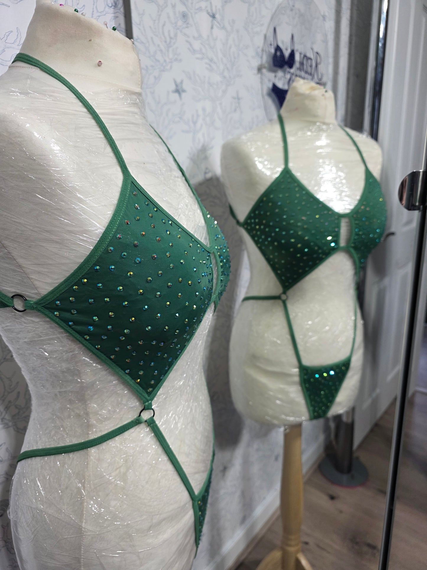 Rhinestoned One Piece