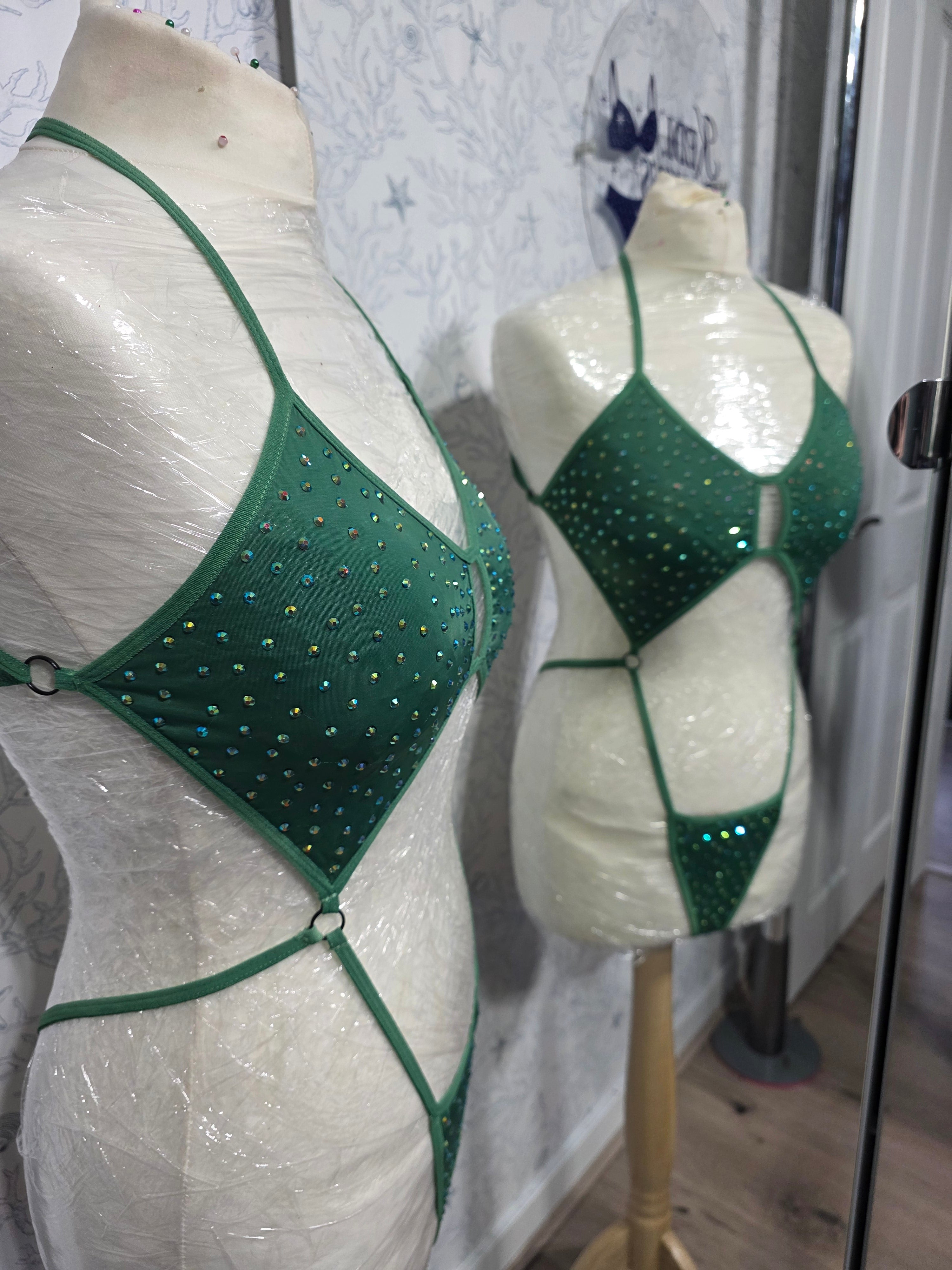 Rhinestoned One Piece