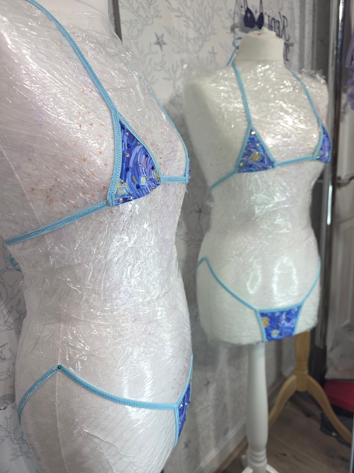 Starry Night light blue set 2 inch 6-12