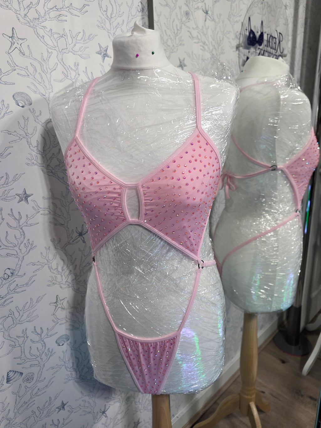 Rhinestoned One Piece