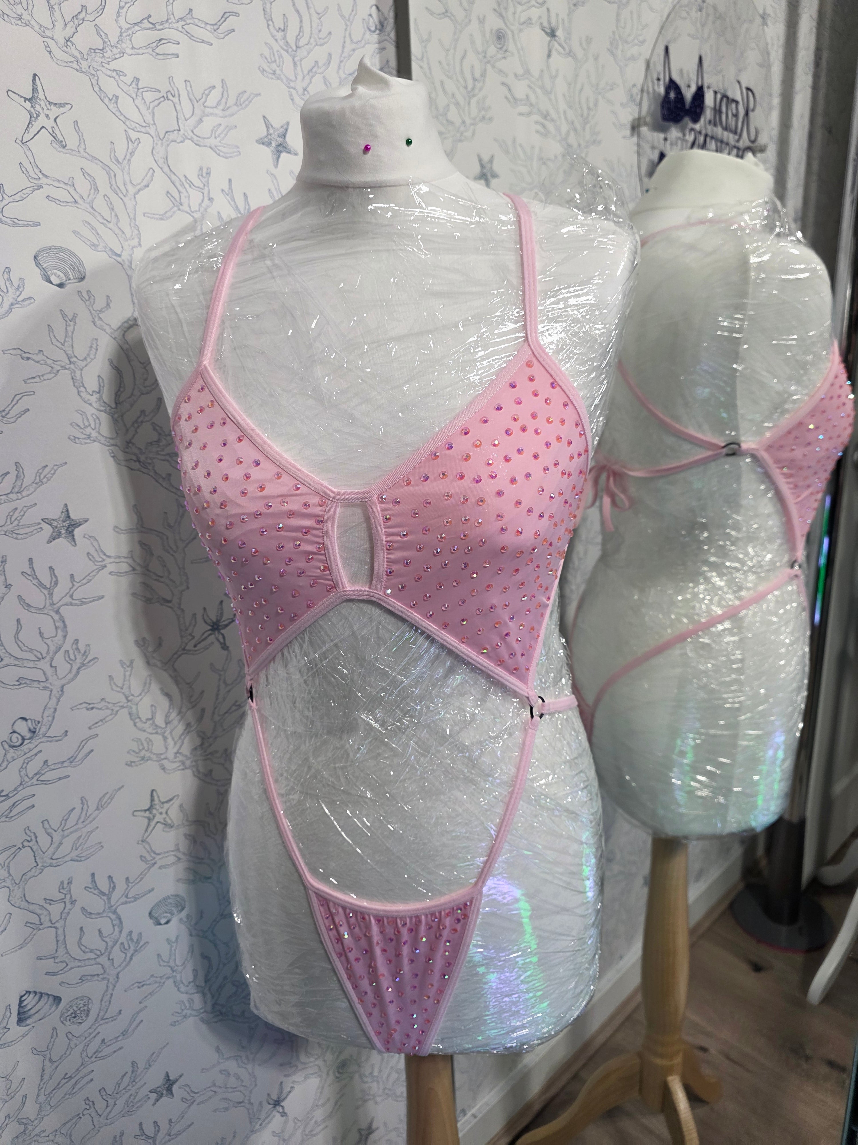 Rhinestoned One Piece