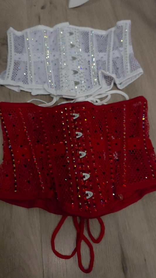 Rhinestoned corset only
