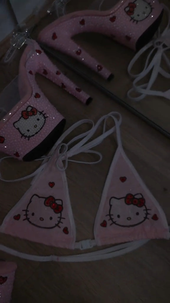 Hello Kitty Print pink Bikini