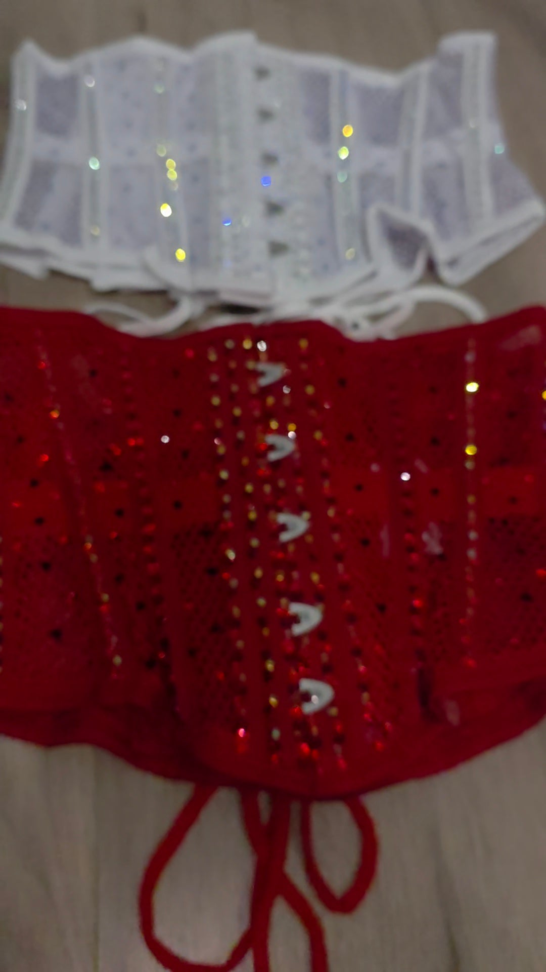 Rhinestoned corset only
