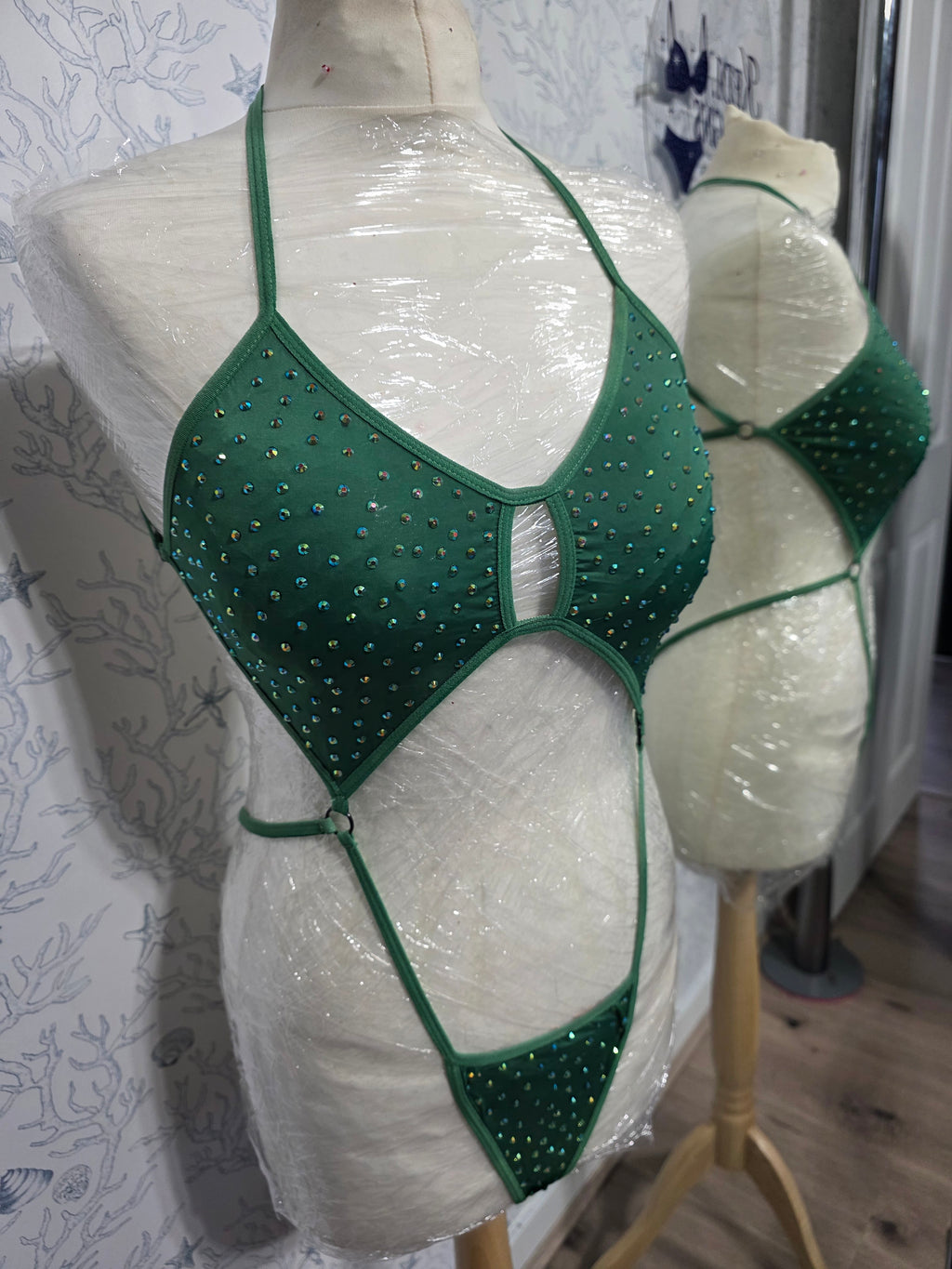 Rhinestoned One Piece