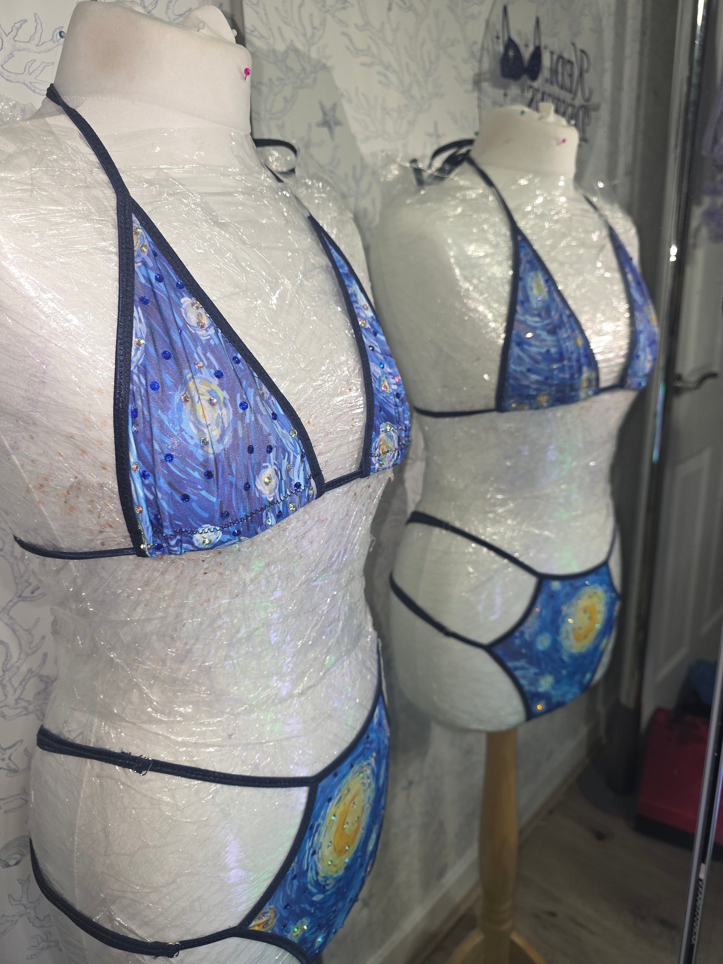Starry Night High waisted set 10-14