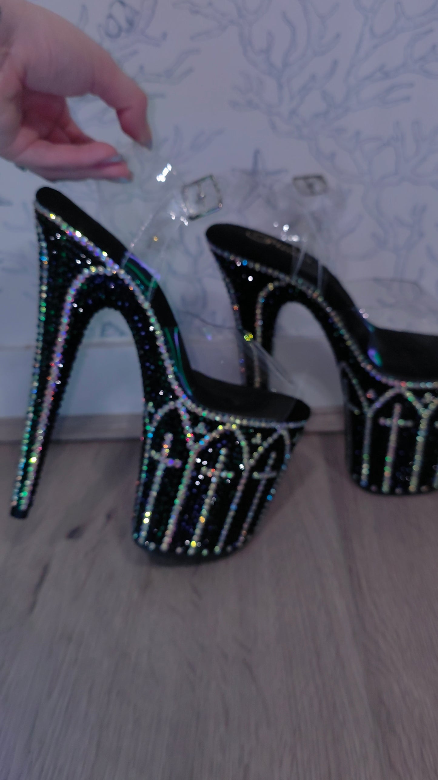 Custom Rhinestone Pleaser Heels