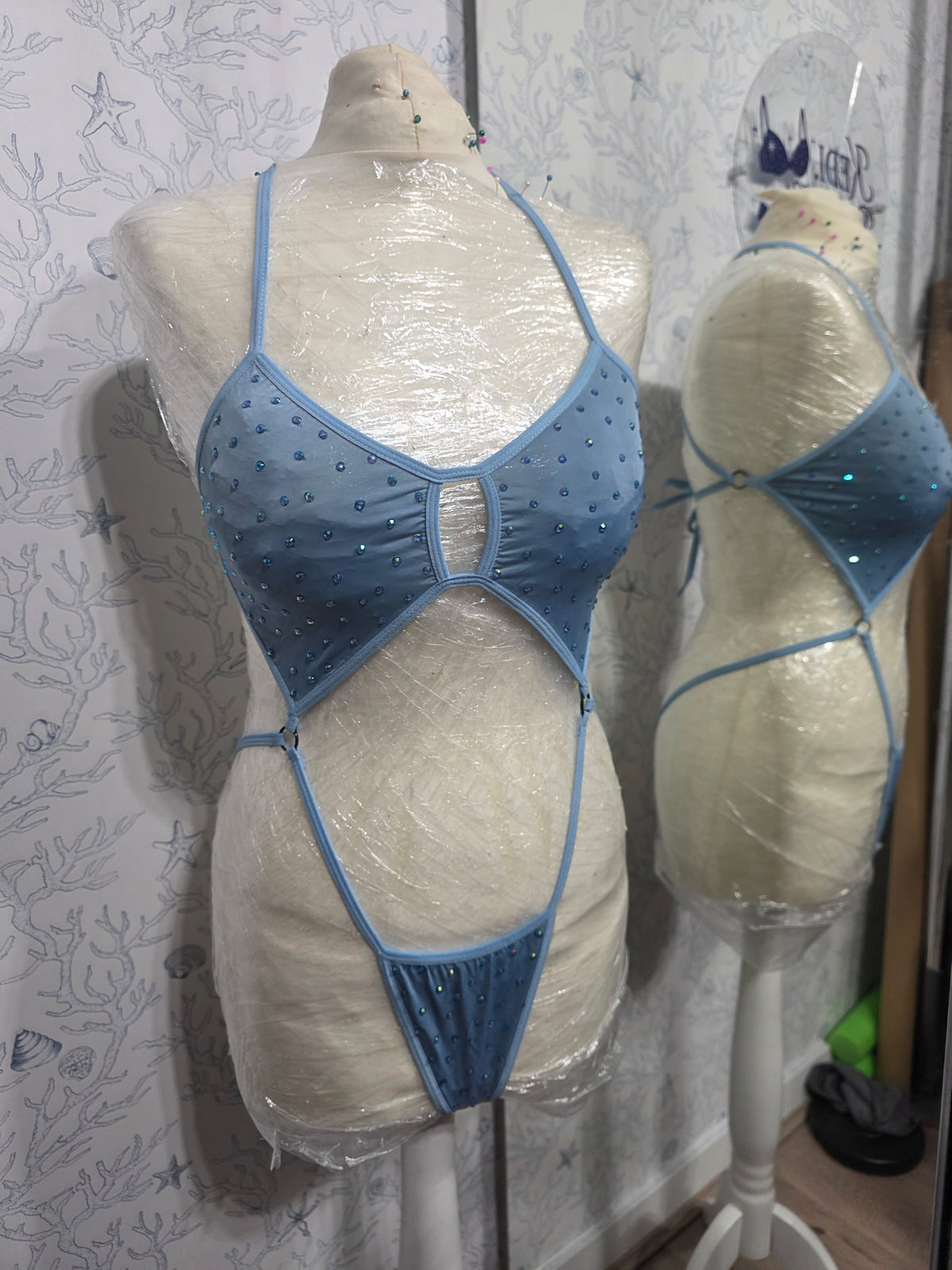 Rhinestoned One Piece