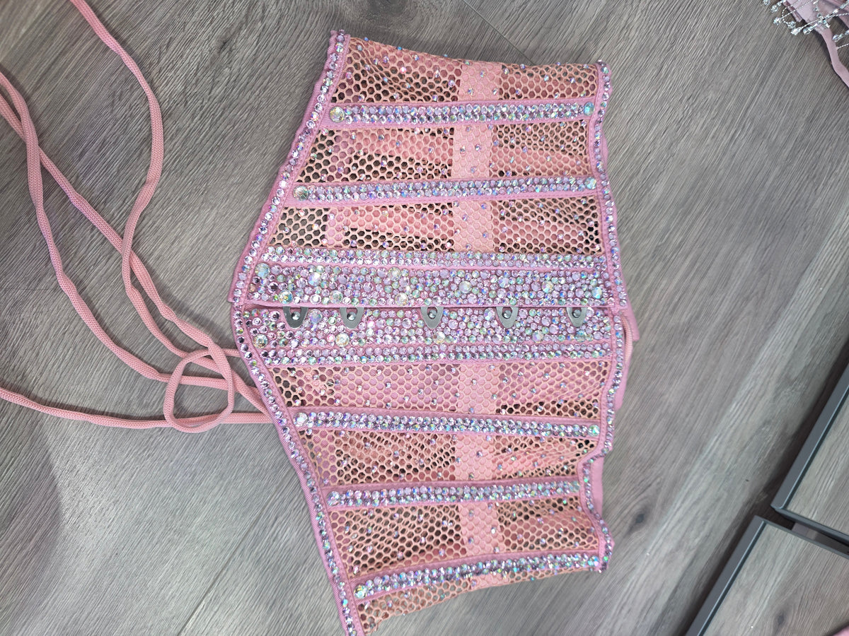 Rhinestoned corset only