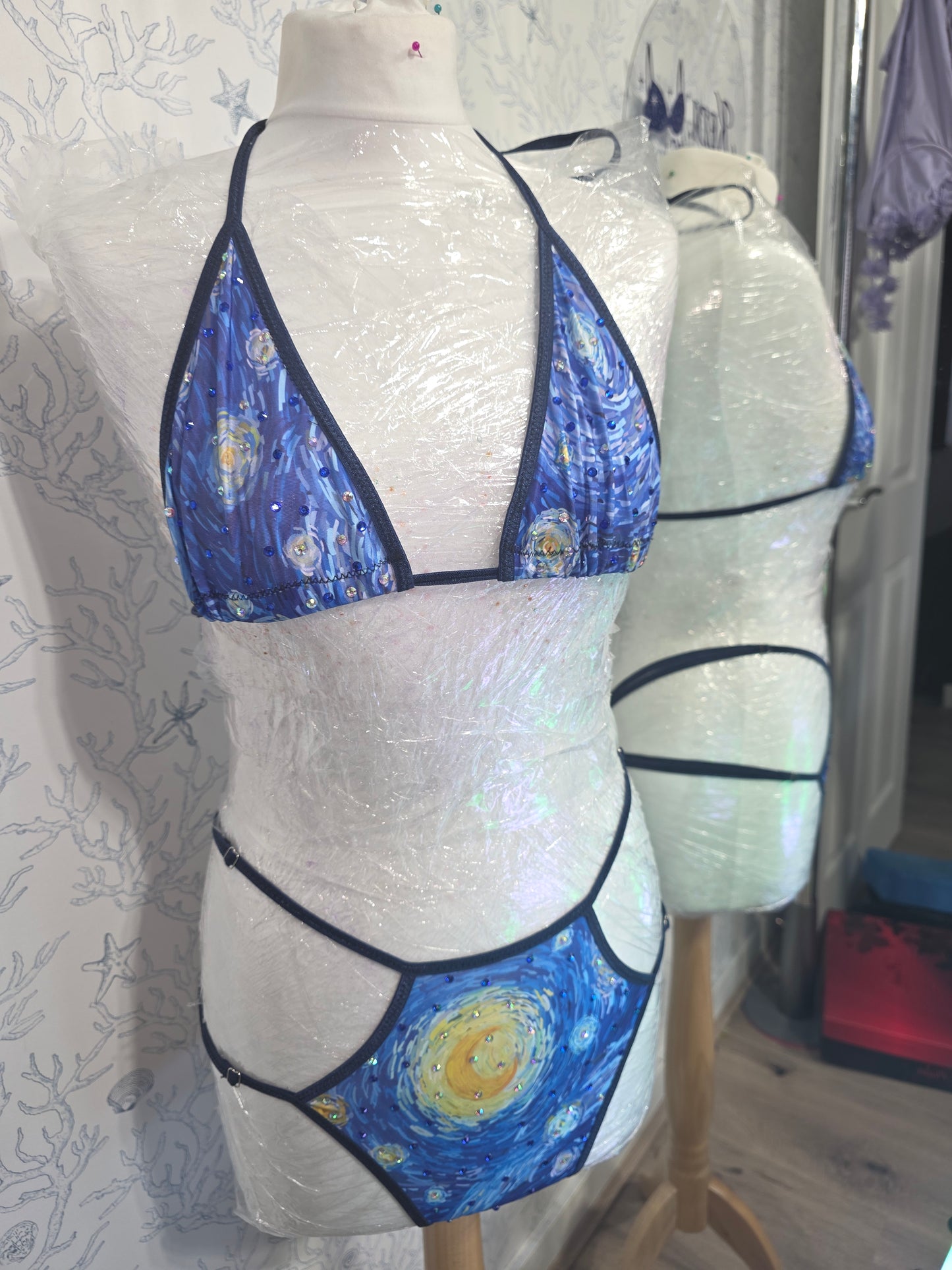 Starry Night High waisted set 10-14