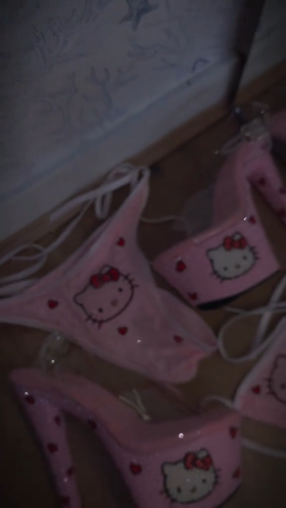 Hello Kitty Print pink Bikini