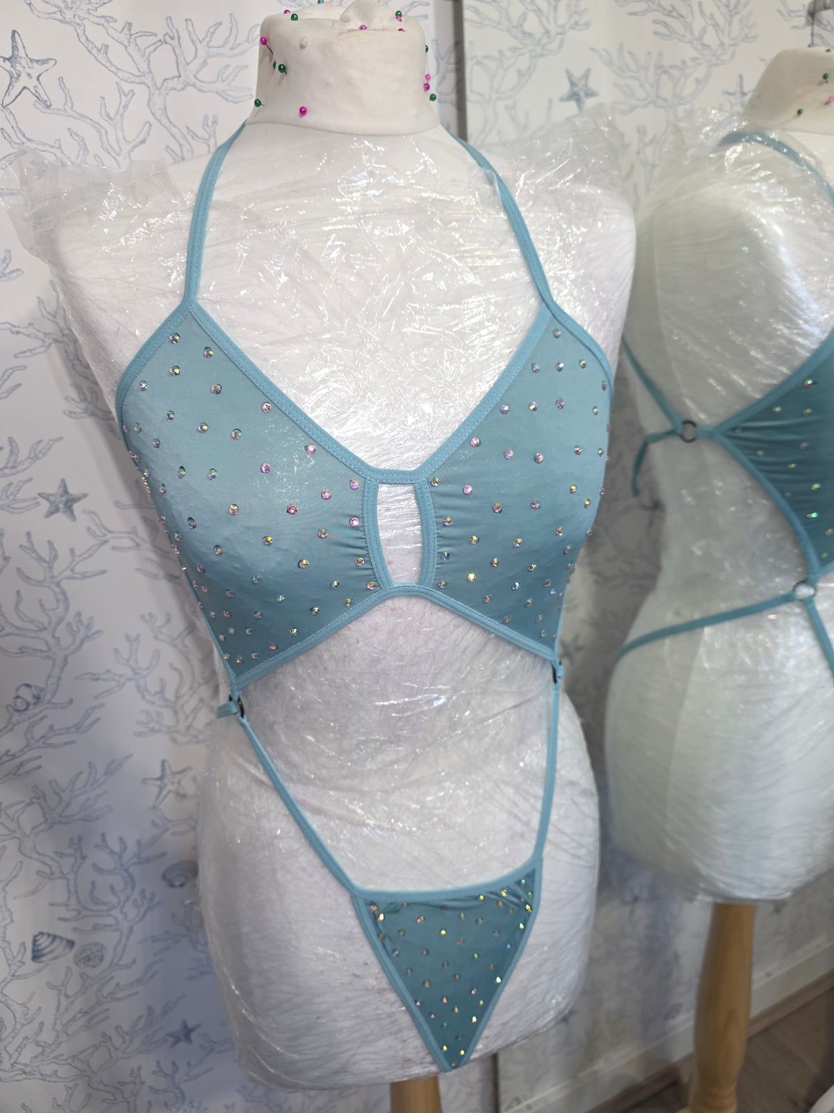Rhinestoned One Piece
