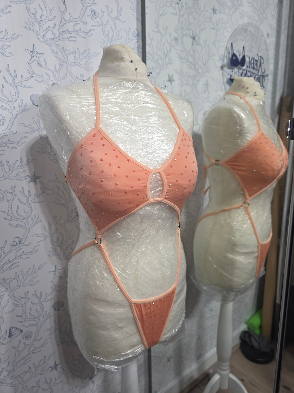 Rhinestoned One Piece
